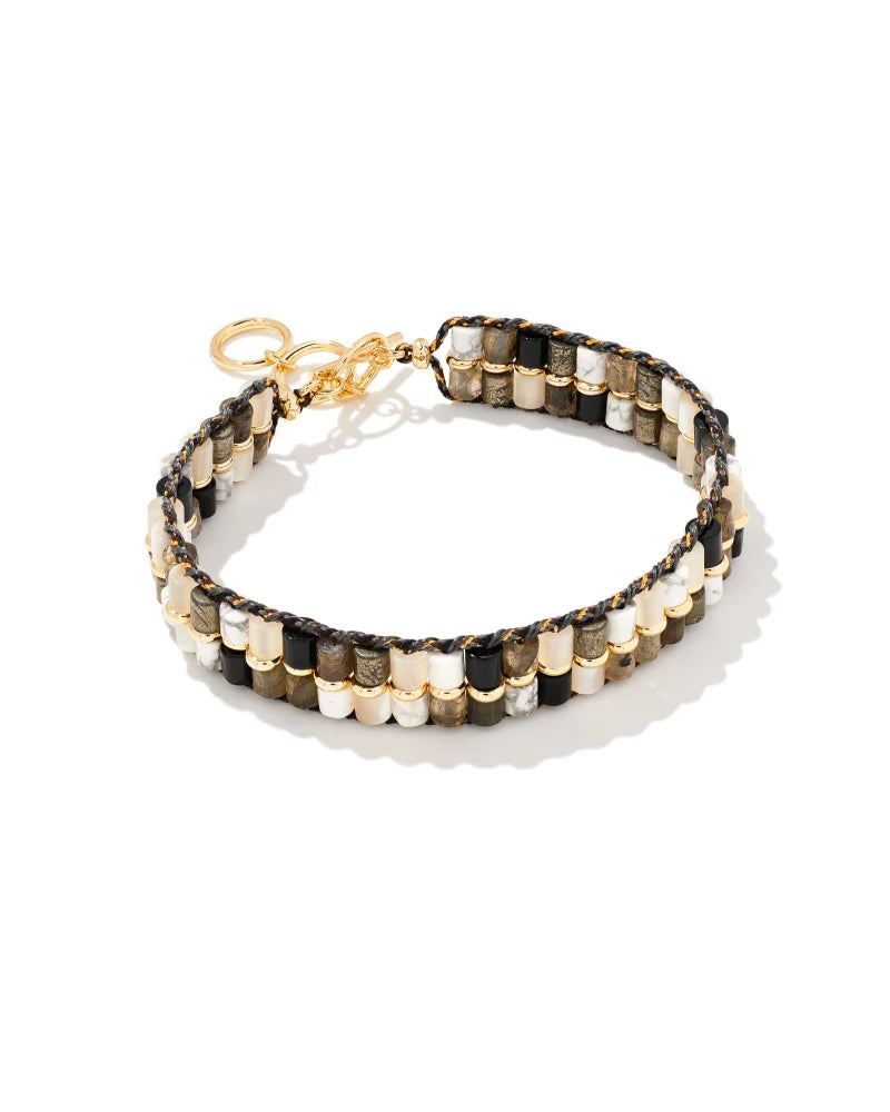 Kendra Scott Bree Gold Beaded Bracelet in Neutral Mix-Kendra Scott-The Bugs Ear