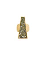 Kendra Scott Collins Cocktail Ring in Olive Epidote-Kendra Scott-The Bugs Ear