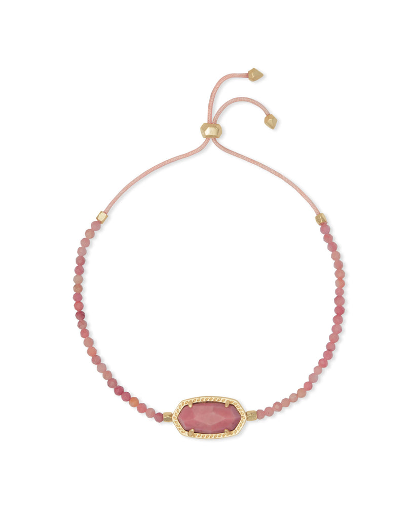 Kendra Scott Elaina Gold Beaded Chain Bracelet In Pink Rhodonite-Kendra Scott-The Bugs Ear