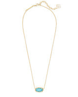 Kendra Scott Elisa Gold Pendant Necklace In Bright Aqua Drusy-Kendra Scott-The Bugs Ear
