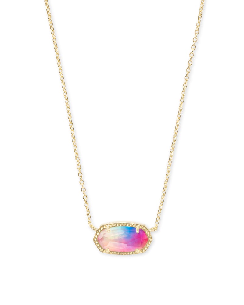 Kendra Scott Elisa Gold Pendant Necklace In Watercolor Illusion-Kendra Scott-The Bugs Ear