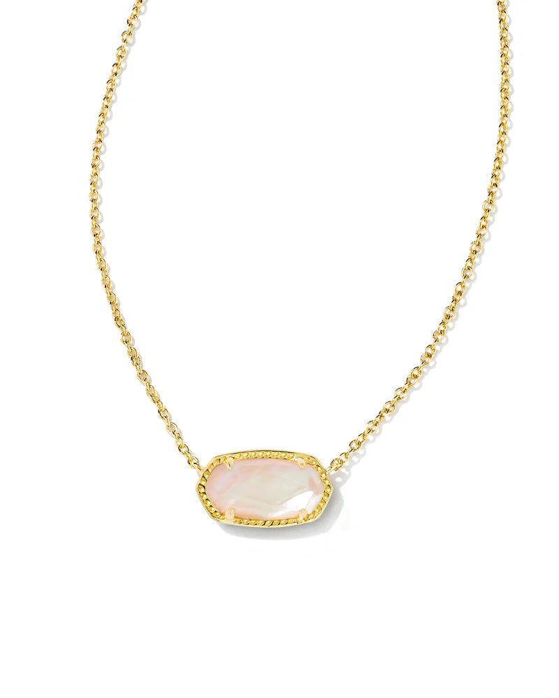 Kendra Scott Lips Silver Pendant Necklace in Hot Pink Mother-of-Pearl |  Bethesda Row