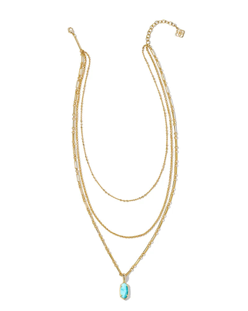 Kendra Scott | Jewelry | Kendra Scott Elisa Turquoise Magnesite Necklace  Gold Plated | Poshmark