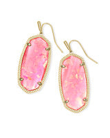 Kendra Scott Elle Gold Drop Earrings In Iridescent Coral Illusion-Kendra Scott-The Bugs Ear