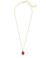 Kendra Scott Ellington Gold Pendant Necklace In Bronze Veined Red Magnesite-Kendra Scott-The Bugs Ear