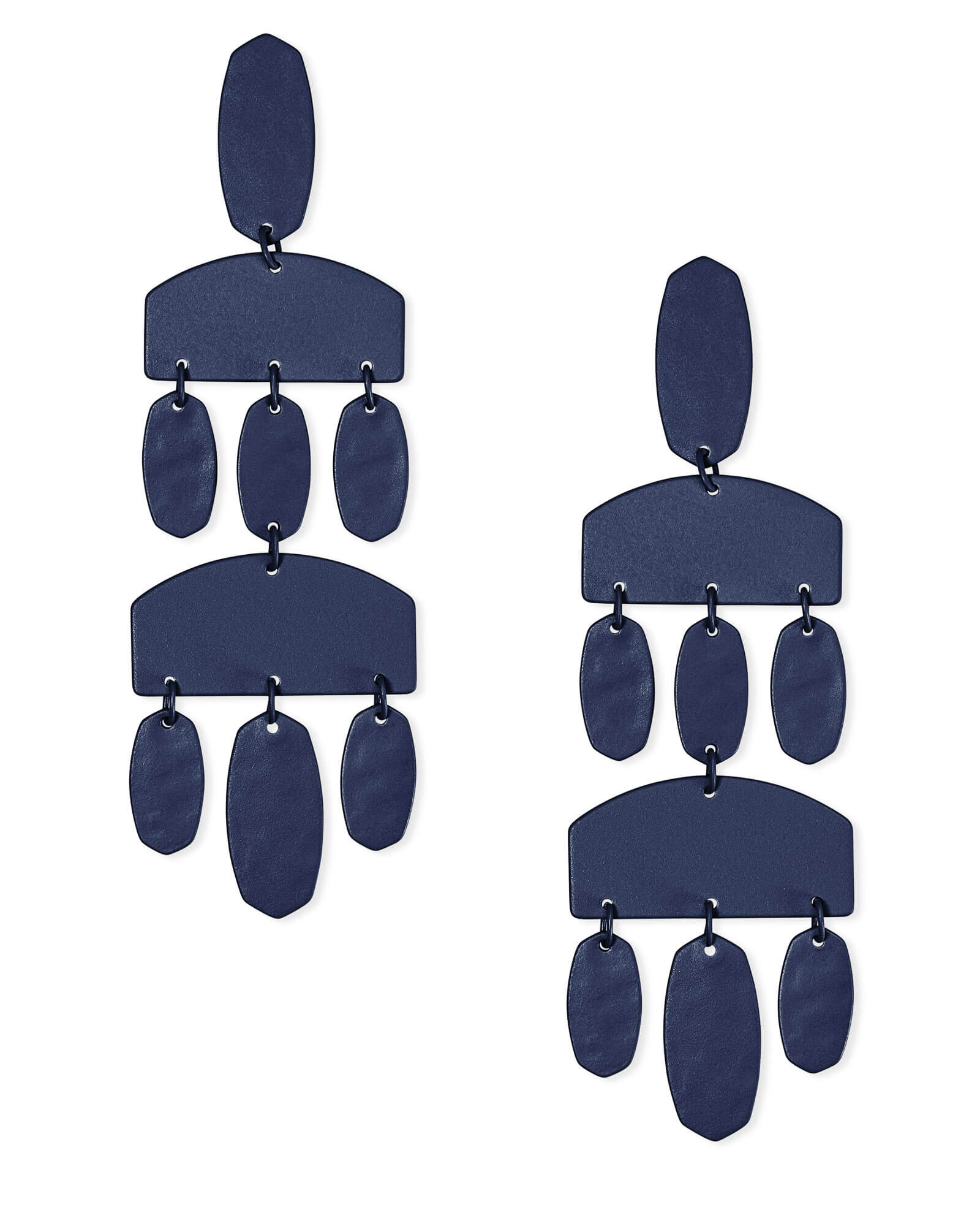 Kendra Scott Emmet Matte Statement Earrings In Navy Kendra Scott Emmet Matte Statement Earrings In Navy