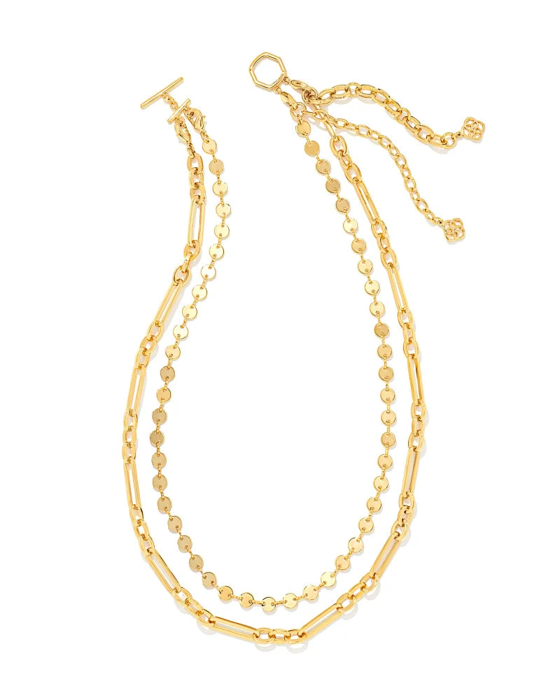 Kendra Scott Frankie Convertible Multi Strand Necklace in Gold-Kendra Scott-The Bugs Ear