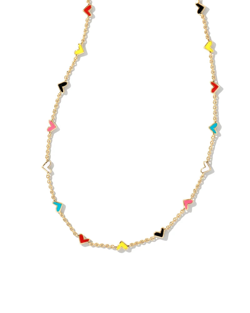 Kendra Scott Haven Heart Gold Strand Necklace in Multi Mix-Kendra Scott-The Bugs Ear