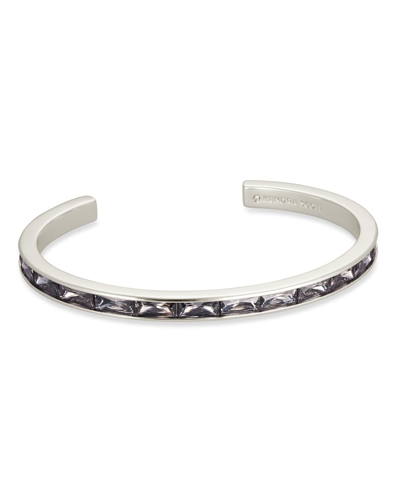 Kendra Scott Jack Silver Cuff Bracelet In Charcoal Gray Crystal-Kendra Scott-The Bugs Ear