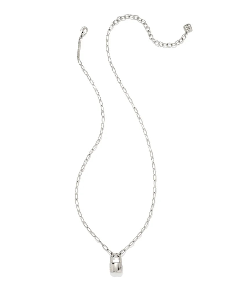 Kendra Scott Jess Small Lock Chain Necklace in Silver-Kendra Scott-The Bugs Ear