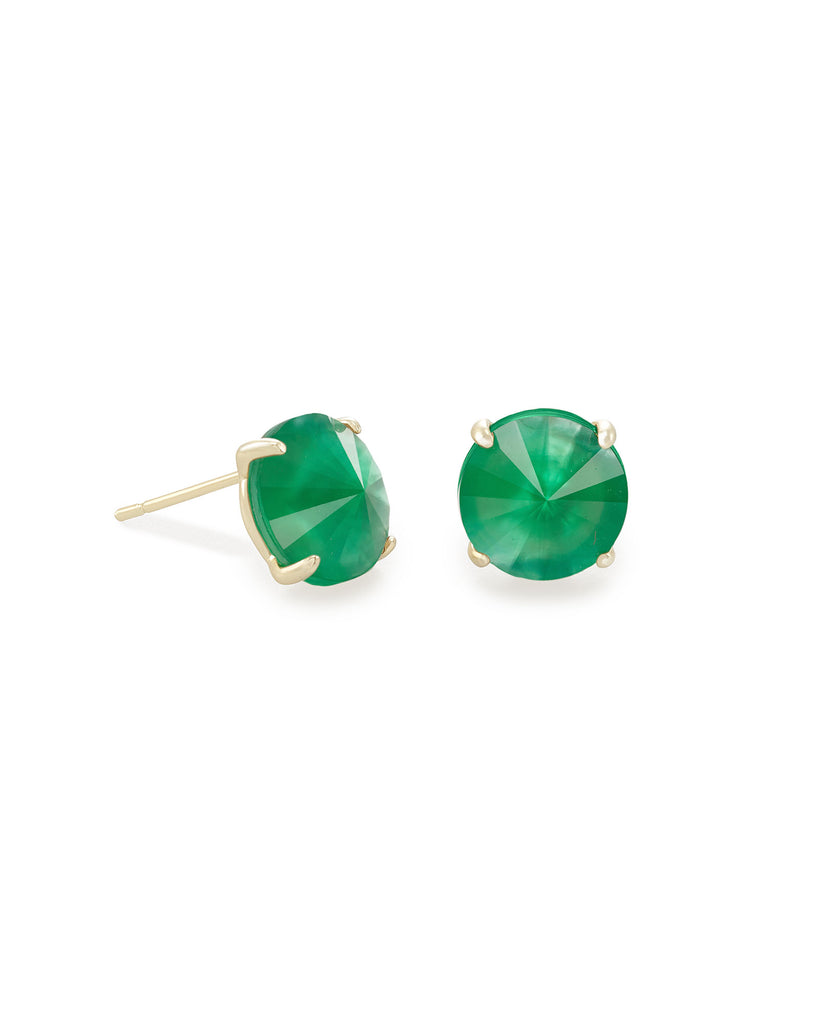 Kendra Scott Jolie Gold Stud Earrings In Jade Green Illusion-Kendra Scott-The Bugs Ear