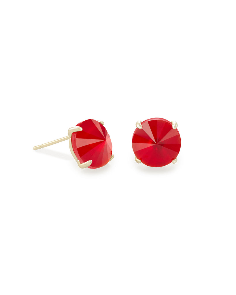 Kendra Scott Jolie Gold Stud Earrings In Cherry Red Illusion-Kendra Scott-The Bugs Ear