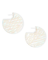 Kendra Scott Kai Bright Silver Hoop Earrings In Iridescent Acetate-Kendra Scott-The Bugs Ear