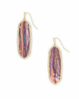 Kendra Scott Layla Gold Drop Earrings In Pink Rainbow Calsilica-Kendra Scott-The Bugs Ear