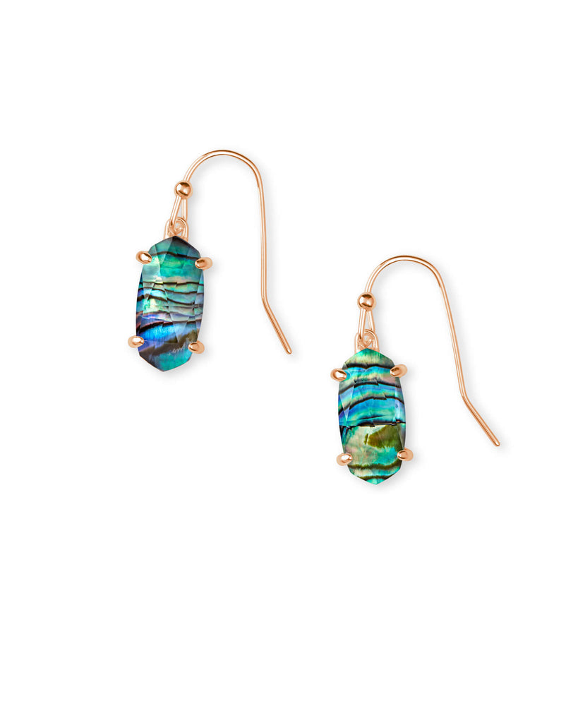 Kendra Scott Lemmi Rose Gold Drop Earrings In Abalone Shell-Kendra Scott-The Bugs Ear