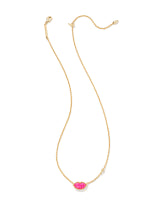Kendra Scott Lips Gold Pendant Necklace in Bright Pink Kyocera Opal-Kendra Scott-The Bugs Ear