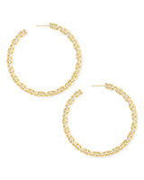 Kendra Scott Maggie Hoop Earrings In Gold Filigree-Kendra Scott-The Bugs Ear