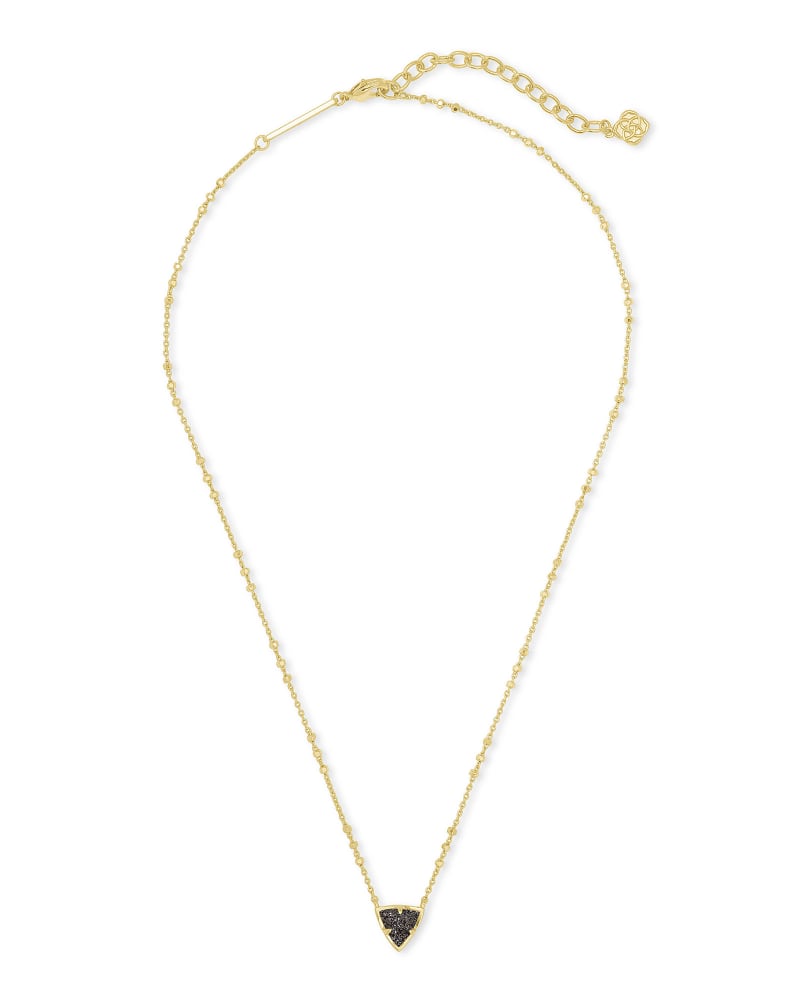 Kendra Scott Perry Gold Pendant Necklace In Black Drusy-Kendra Scott-The Bugs Ear