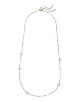 Kendra Scott Presleigh Love Knot Adjustable Necklace In Bright Silver-Kendra Scott-The Bugs Ear
