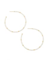 Kendra Scott Scarlet Gold Hoop Earrings In White Pearl-Kendra Scott-The Bugs Ear