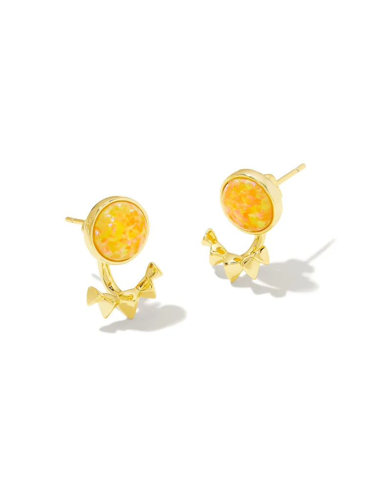 Kendra Scott Sienna Gold Ear Jacket Earrings in Citrus Kyocera Opal-Kendra Scott-The Bugs Ear