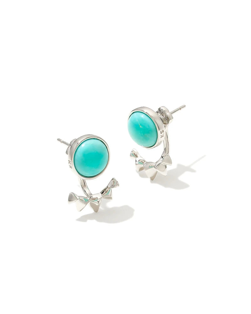 Kendra Scott Sienna Silver Ear Jacket Earrings in Light Blue Magnesite-Kendra Scott-The Bugs Ear