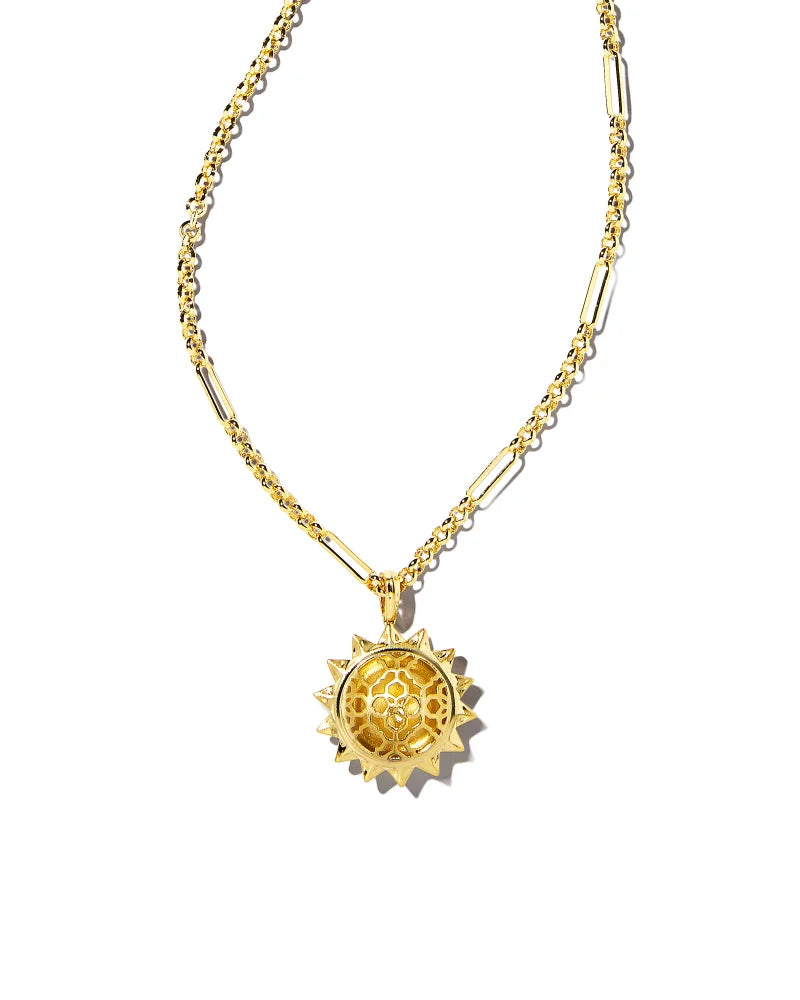 Kendra Scott Sienna Sun Pendant Necklace in Gold-Kendra Scott-The Bugs Ear
