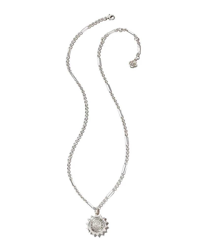 Kendra Scott Sienna Sun Pendant Necklace in Silver-Kendra Scott-The Bugs Ear