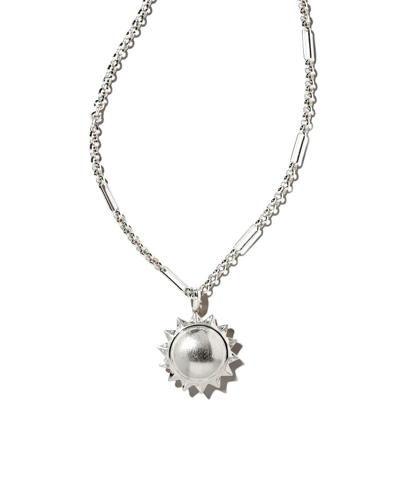 Kendra Scott Sienna Sun Pendant Necklace in Silver-Kendra Scott-The Bugs Ear