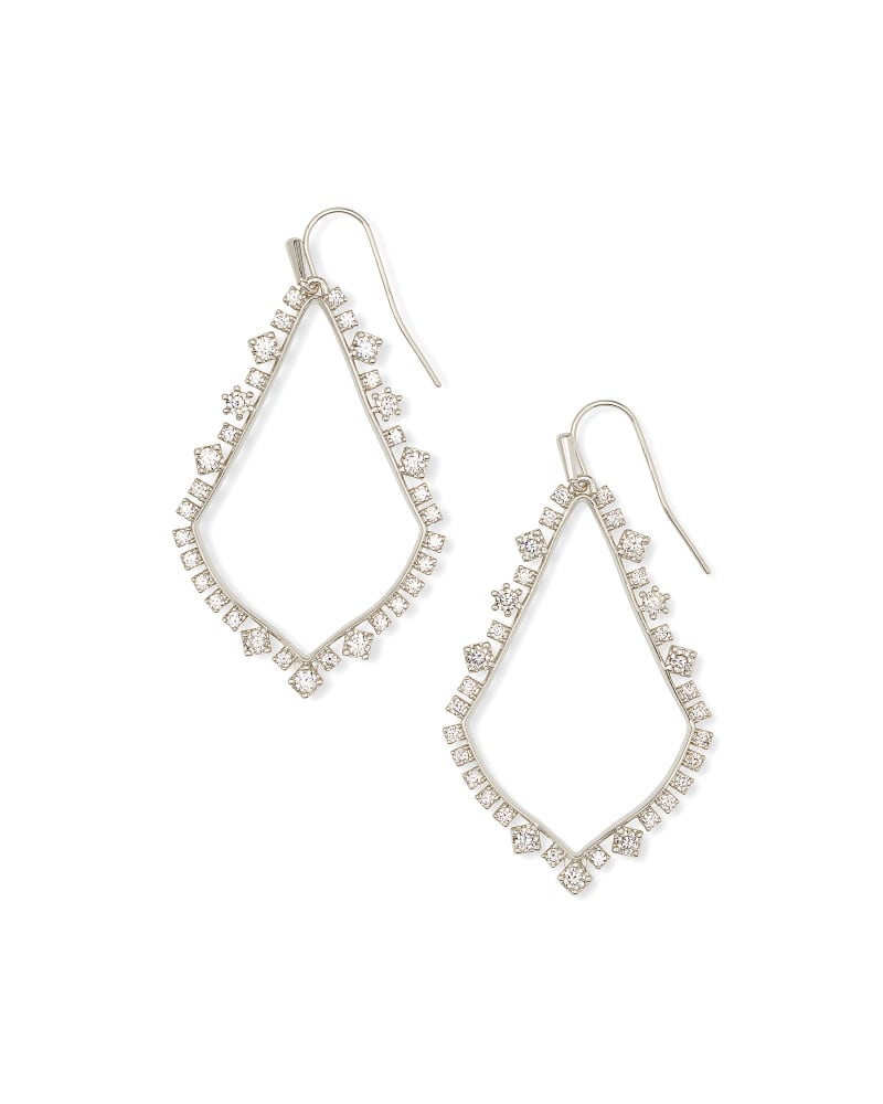 Kendra Scott Sophee Crystal Drop Earrings In Silver-Kendra Scott-The Bugs Ear