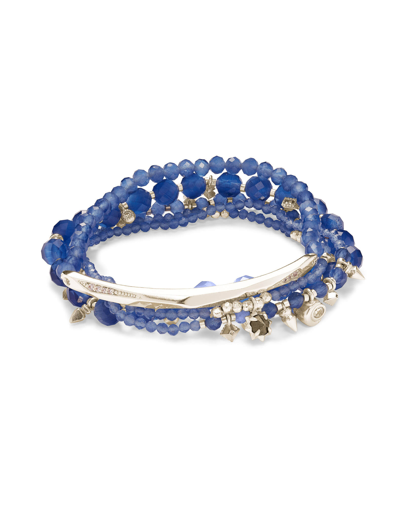 Kendra Scott Cade Beaded Bracelet Oxidized Silver Blue Lapis S – The  Twisted Chandelier