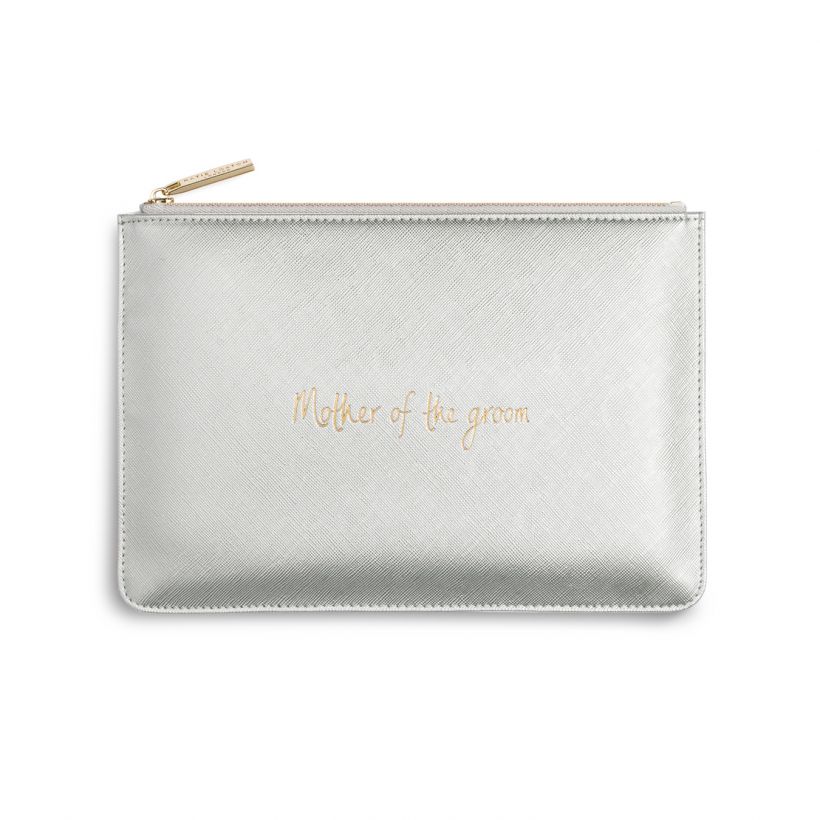 Katie Loxton Perfect Pouch Mother of the Groom in Metallic Silver-Katie Loxton-The Bugs Ear
