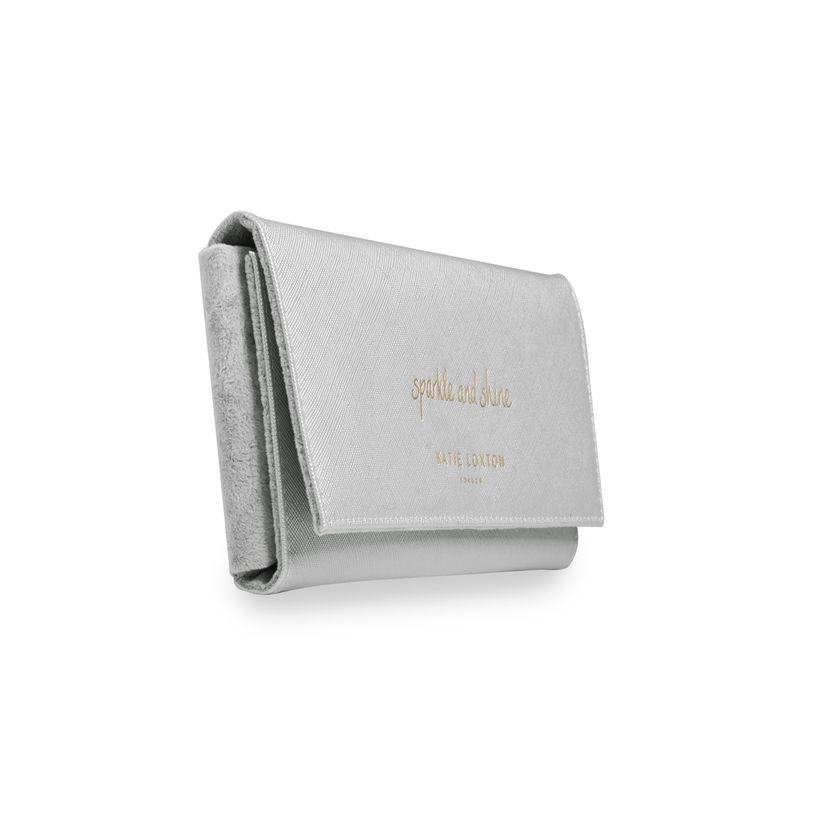 Katie Loxton Jewelry Roll Sparkle and Shine in Metallic Silver-Katie Loxton-The Bugs Ear