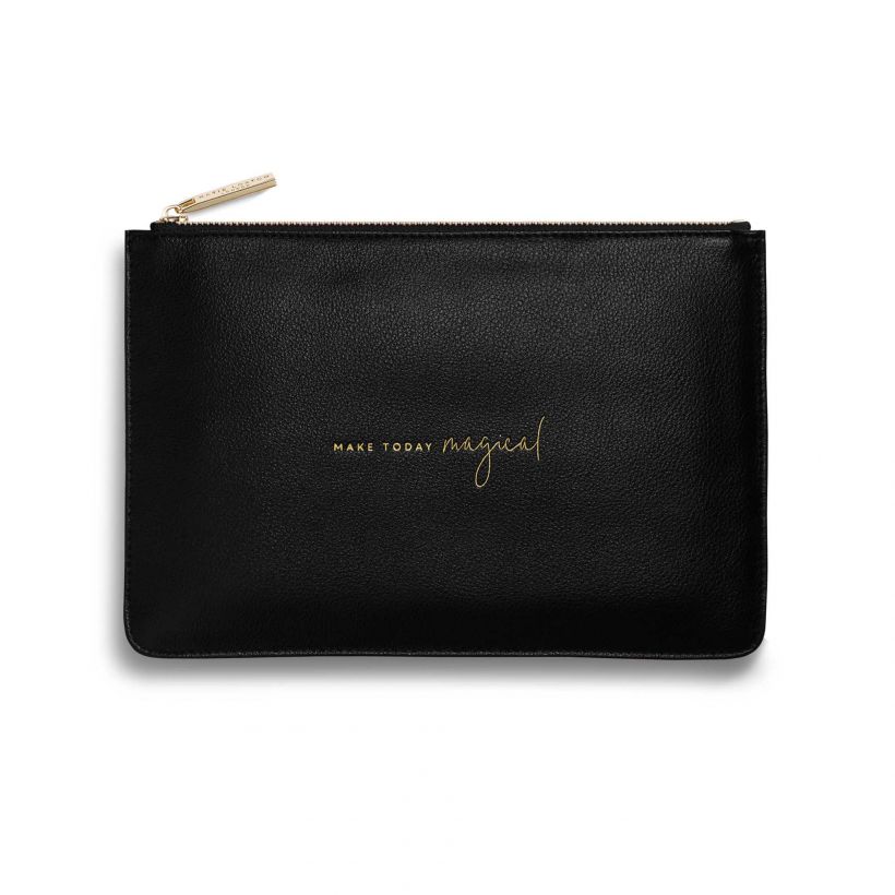 Katie Loxton Perfect Pouch Make Today Magical in Black-Katie Loxton-The Bugs Ear