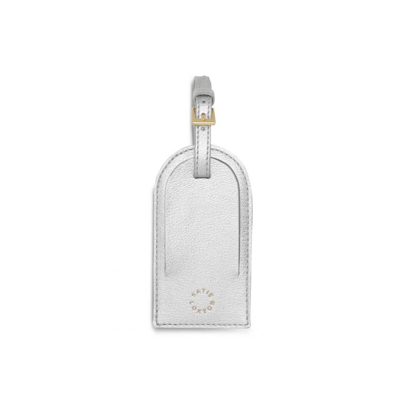 Katie Loxton Luggage Tag Forever Exploring Metallic Silver-Katie Loxton-The Bugs Ear