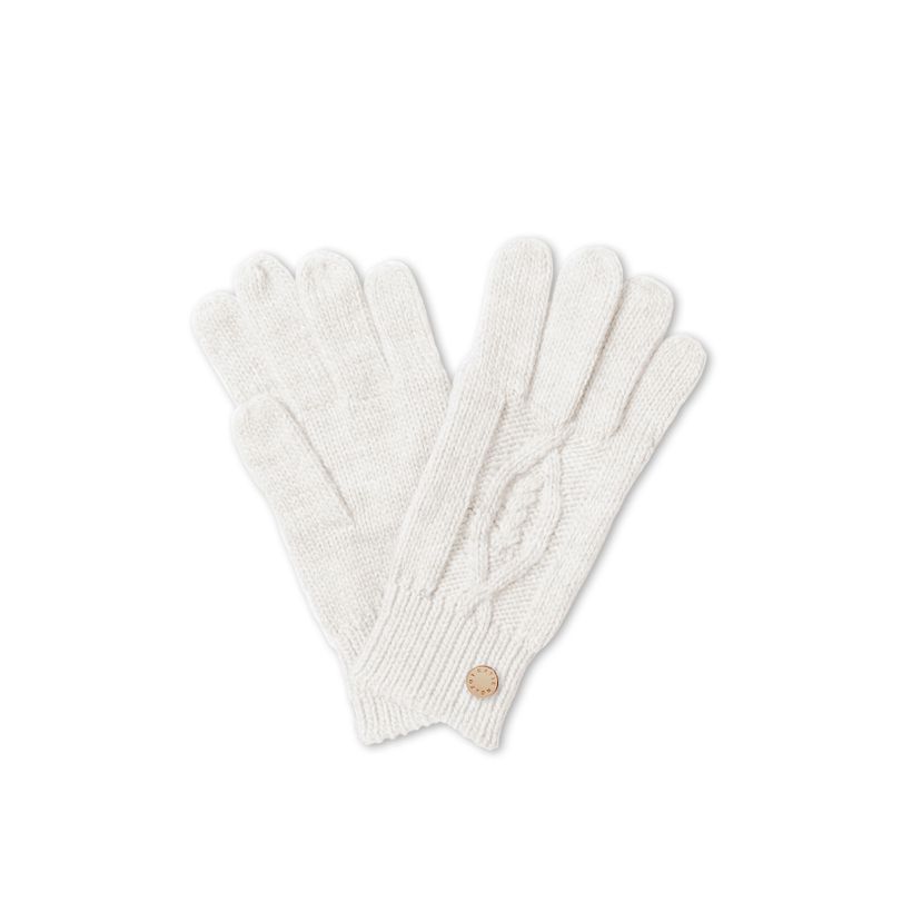 Katie Loxton Cable Knit Bobble Gloves in Cream-Katie Loxton-The Bugs Ear