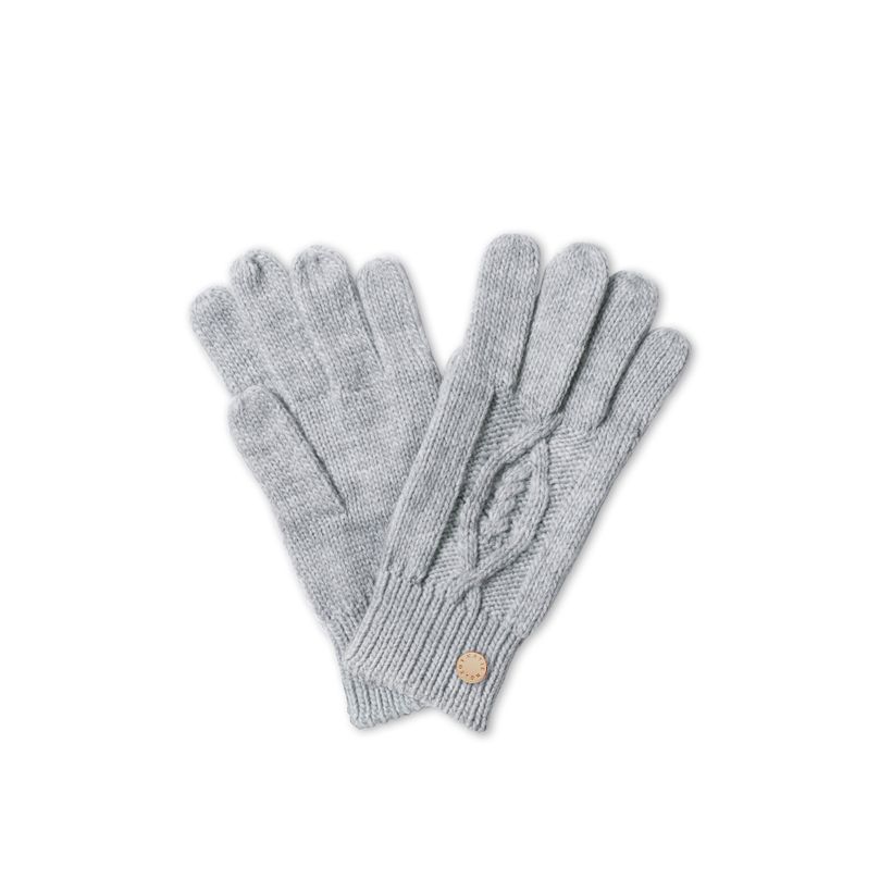 Katie Loxton Cable Knit Bobble Gloves in Charcoal Gray-Katie Loxton-The Bugs Ear