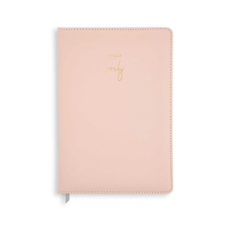 Katie Loxton PU Notebook Hello Lovely in Blush Pink-Katie Loxton-The Bugs Ear