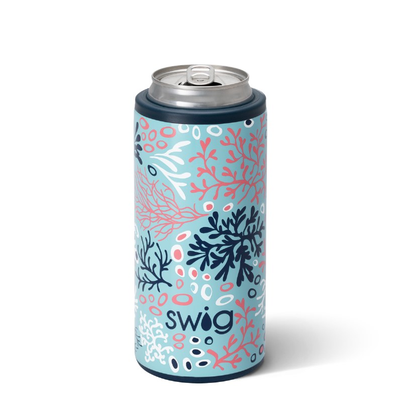 Swig 12 oz Skinny Can Cooler in Coral Me Crazy-Swig-The Bugs Ear