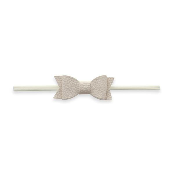 Baby Bling Leather Bow Tie Skinny Ivory-Baby Bling-The Bugs Ear