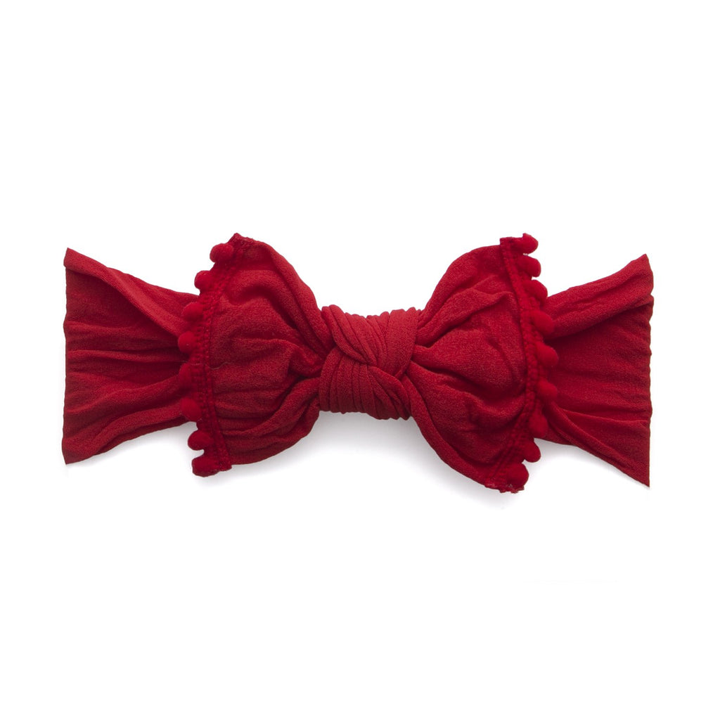 Baby Bling Trimmed Knot Headband Cherry-Baby Bling-The Bugs Ear