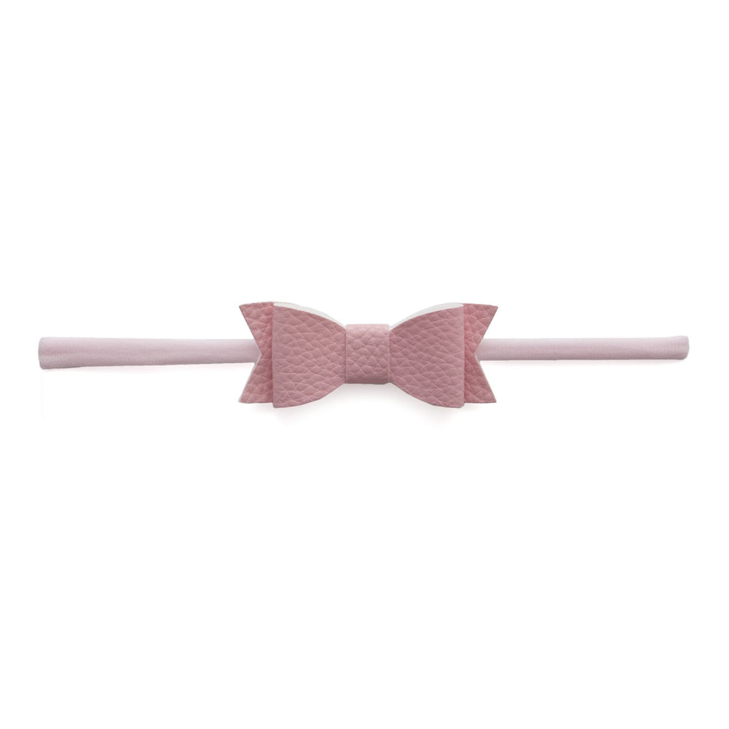 Baby Bling Leather Bow Tie Skinny Pink-Baby Bling-The Bugs Ear