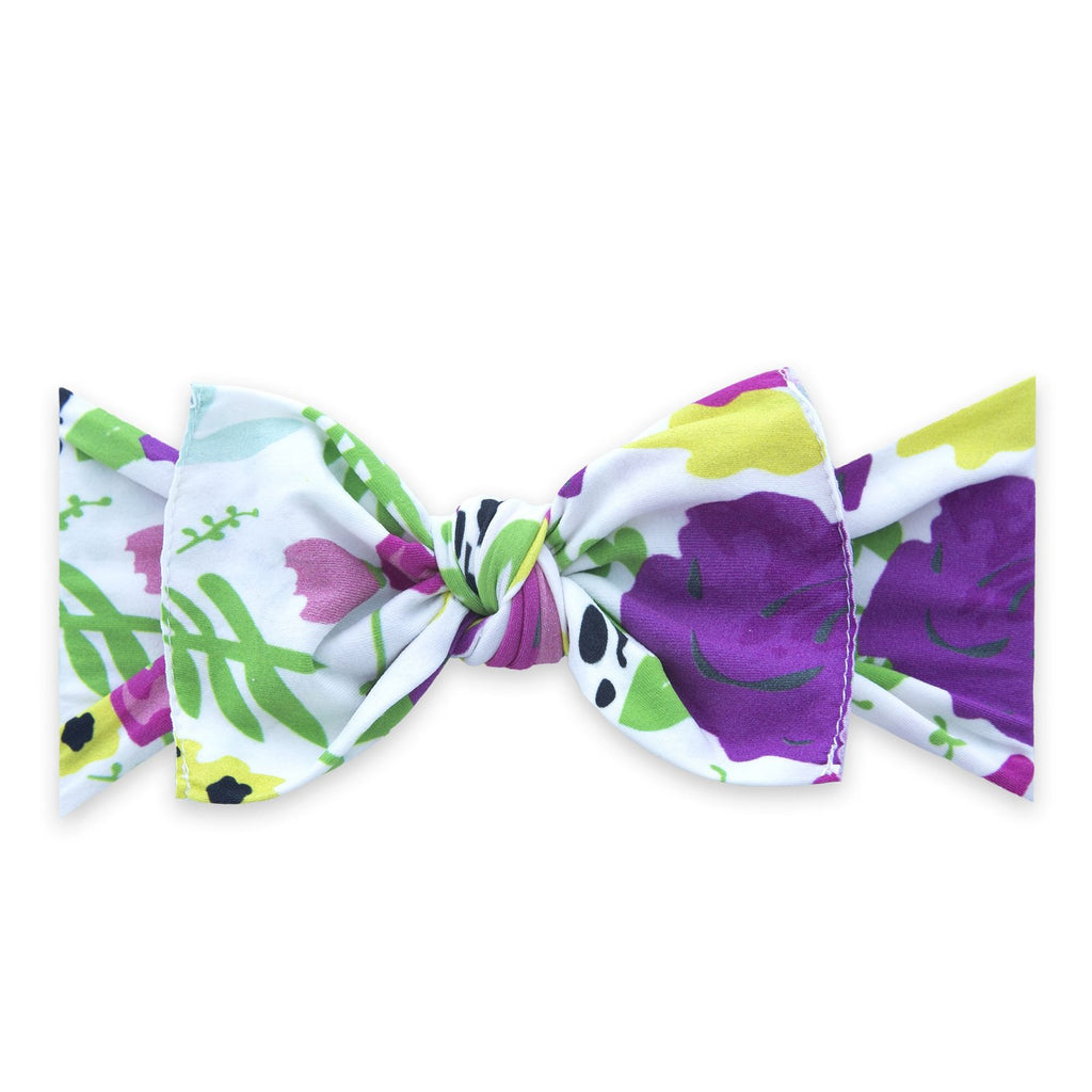 Baby Bling Printed Knot White Pop Floral-Baby Bling-The Bugs Ear