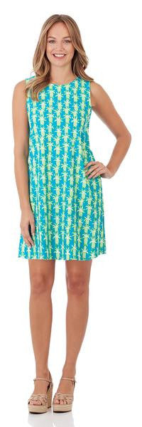 Jude Connally Beth Dress in Mosaic Tiles Turquoise-Jude Connally-The Bugs Ear