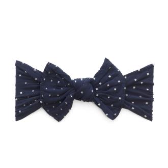 Baby Bling Patterned Knot Navy Dot-Baby Bling-The Bugs Ear
