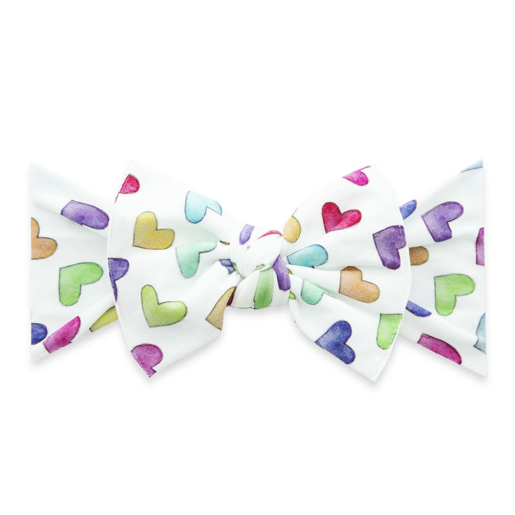 Baby Bling Printed Knot Rainbow Hearts-Baby Bling-The Bugs Ear