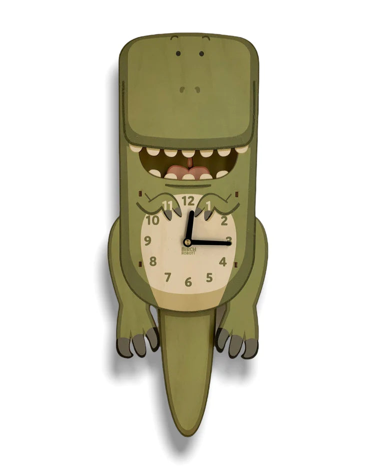 Ralphie the T-Rex Pendulum Clock-Birch Robot-The Bugs Ear