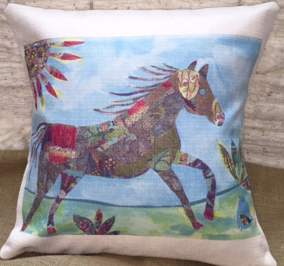Flew South Pillow Colorful Horse-Southern Roots-The Bugs Ear