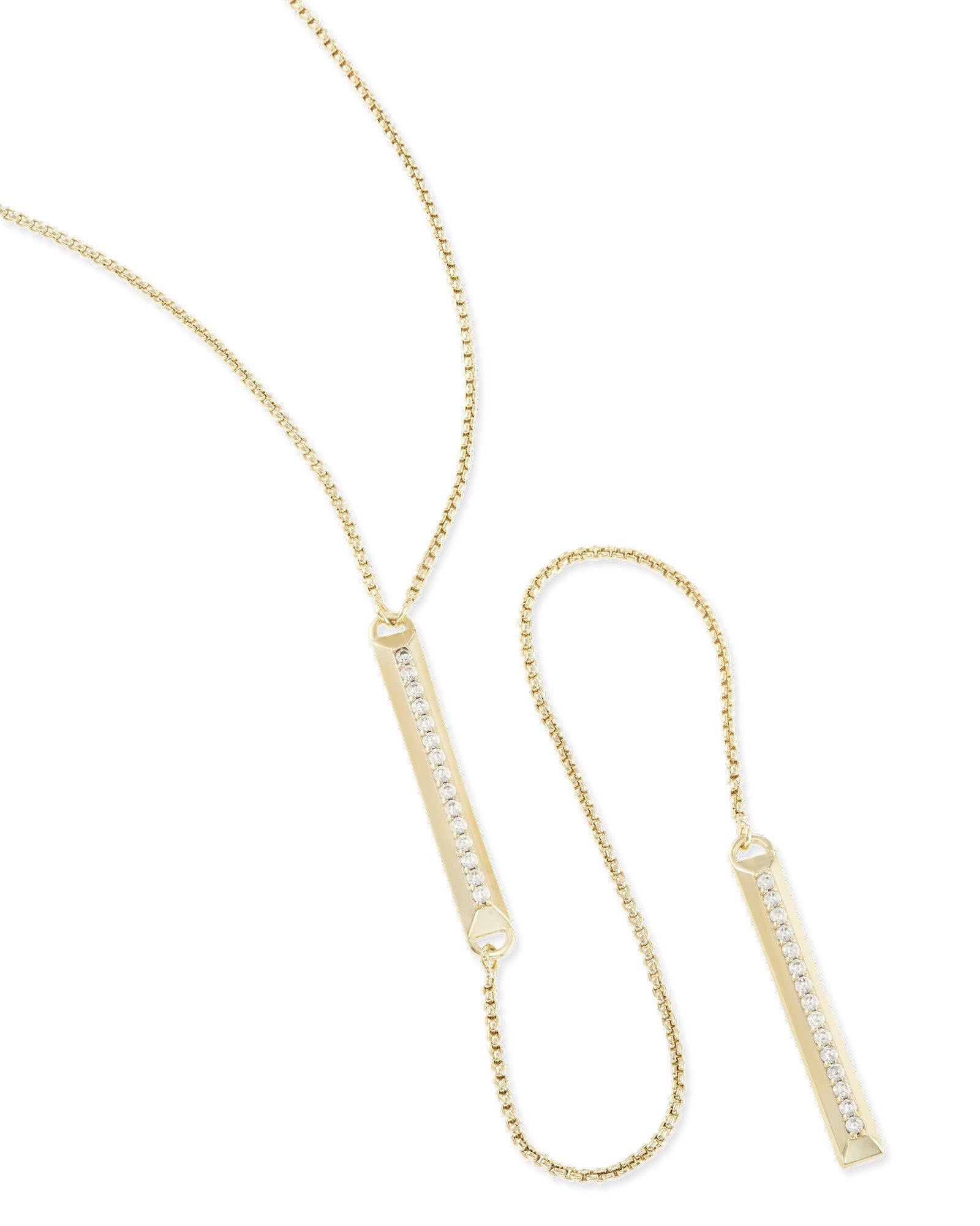Kendra Scott Shea Lariat Necklace in Gold