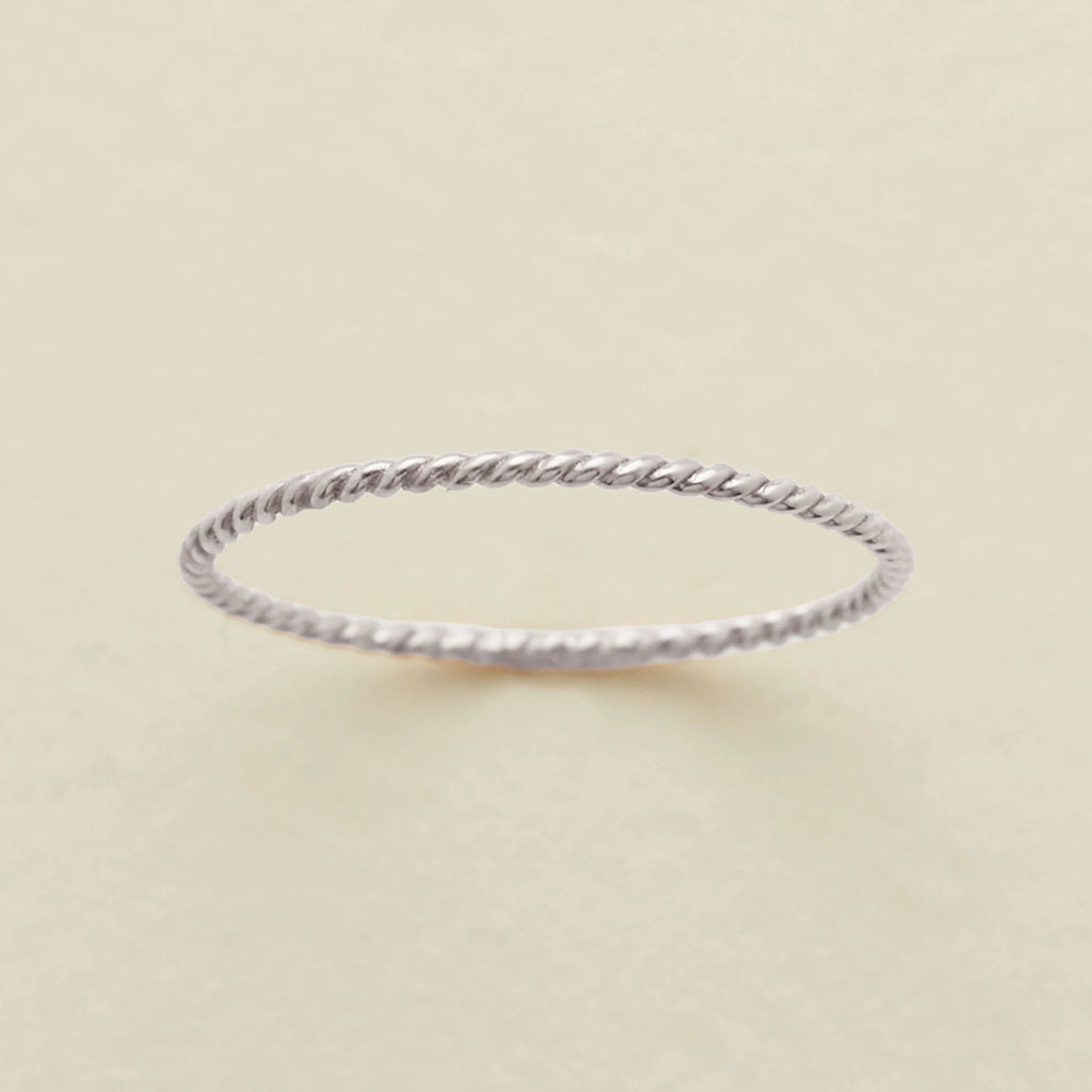 Braided Stacking Ring in Silver-Made By Mary-The Bugs Ear